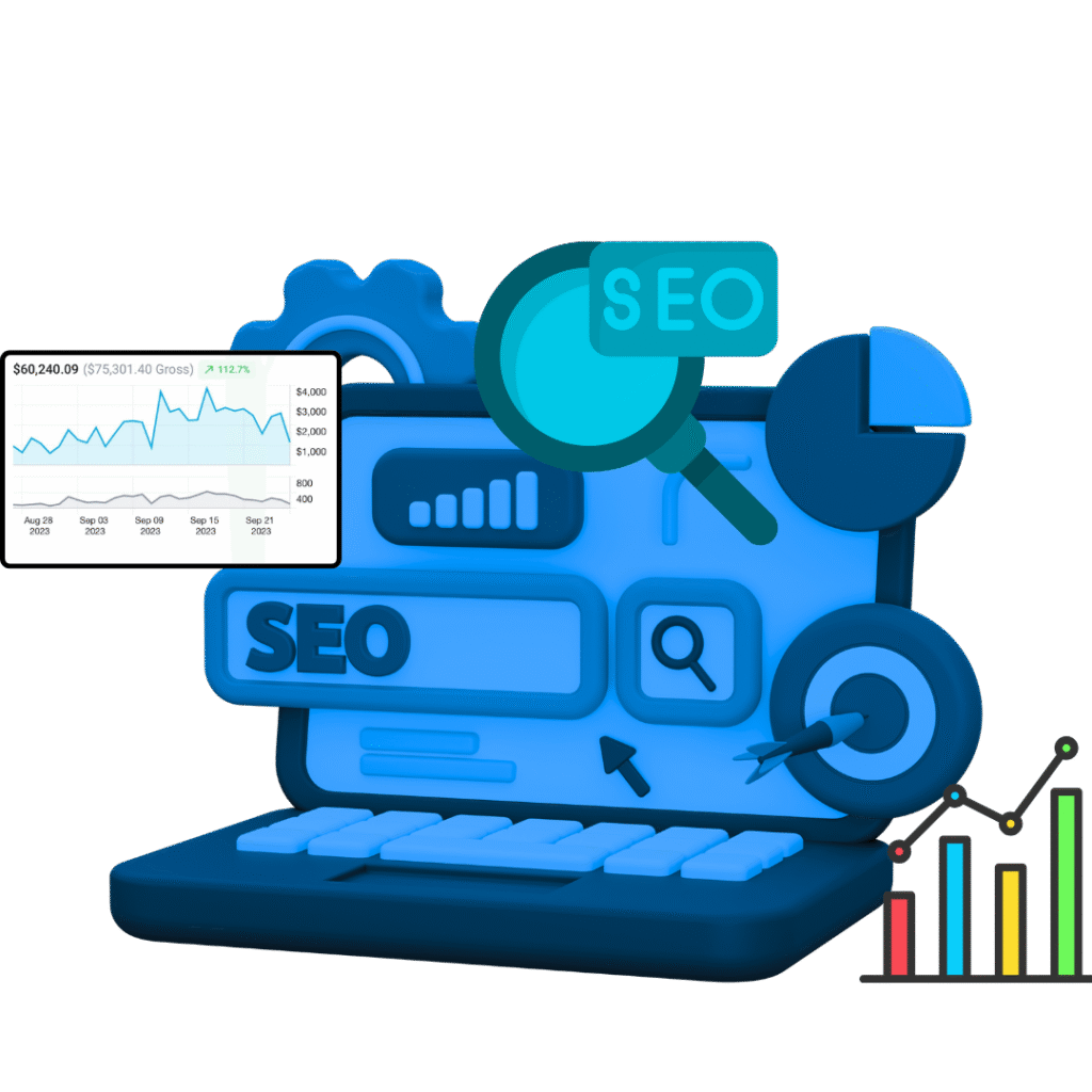 Seo PAGE blue graphic